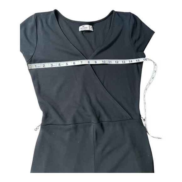 Hollister Surplice Wrap Black Kit Midi Midi Romper Jumpsuit Size Medium Pockets - Picture 7 of 15